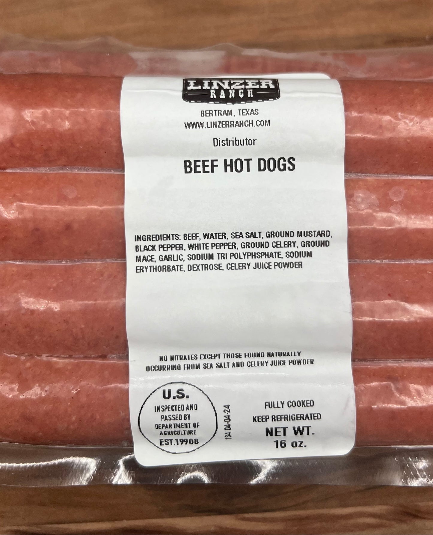 Beef Hot Dogs box